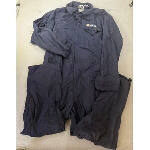 Workrite FR Navy Blue Rental Uniform Jumpsuit Flame Resistant‎ Size 66 OR 46x32.